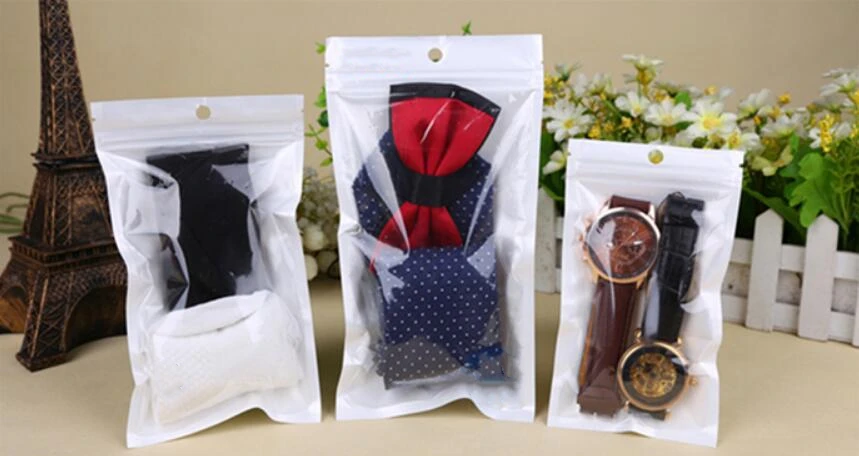 

500ps 25*35cm Glossy Moisture-proof Waterproof Wholesale Plastic package bags Plastic Zip Lock Resealable Packaging Bag pouch