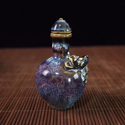 Античная фарфоровая печь с синей глазурью рельефная бутылка драконом | Дом и сад