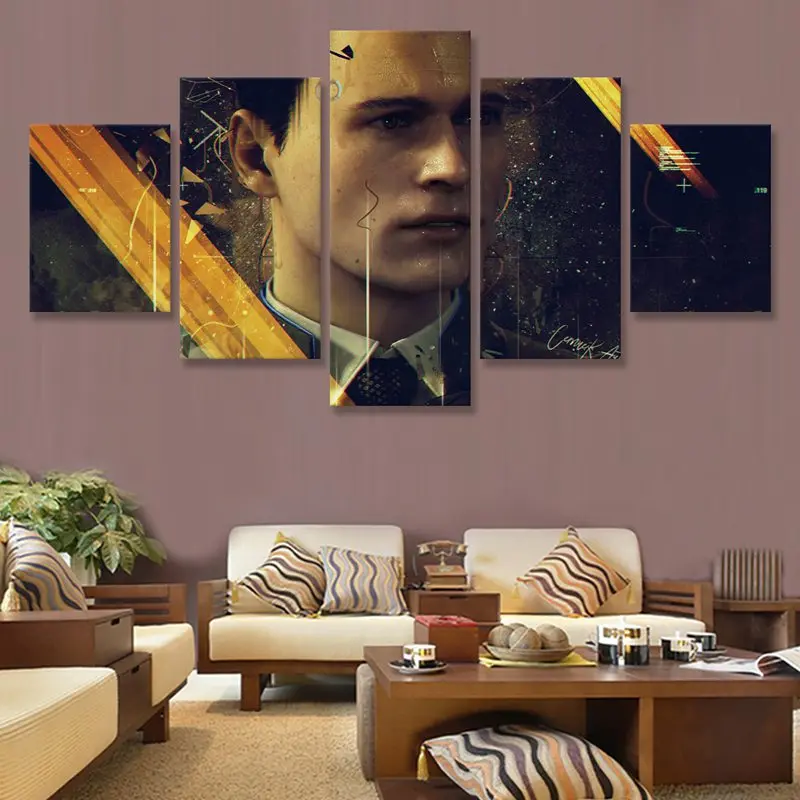 

Detroit Become Human Wall Art Painting 5 Pcs Home Decor Painting Decorative Posters Pictures Bedroom Decoration