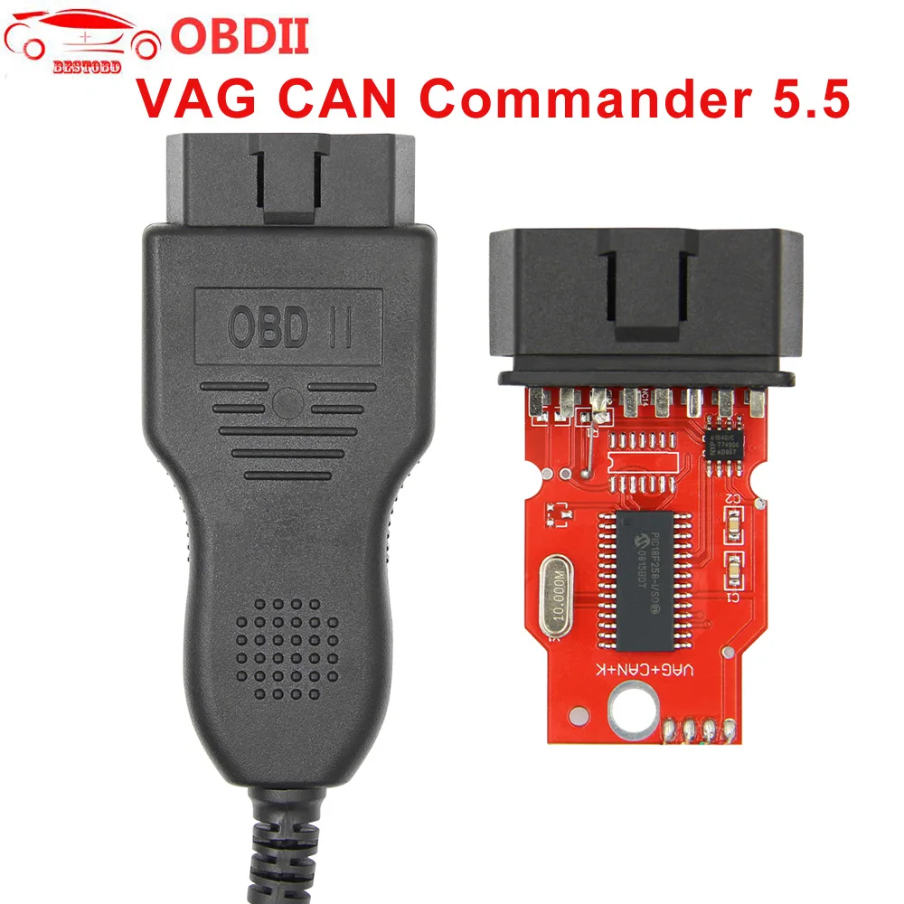 Диагностический кабель OBD2 для VAG Cars K + CAN Commander 5 дюйма с чипом FTDI FT232RL PIC18F258 SKODA/SEAT/AUDI