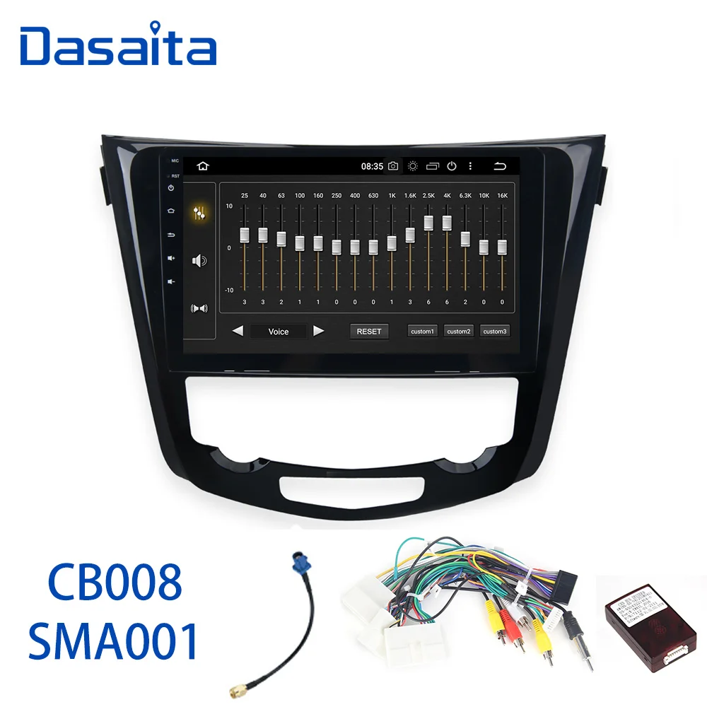 CB008 build-in DSP Dasaita 10," Android 9,0 автомобиля gps радио для Nissan X-Trail Qashqai J10 J11 стерео Мультимедиа gps навигация - Цвет: CB008 build-in DSP