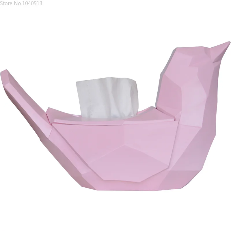 

Nordic Creative Tissue Box Birds Cover Cute Desktop Paper Storage Box Geometric Ornaments Napkin Holder Box Table Decoration 87