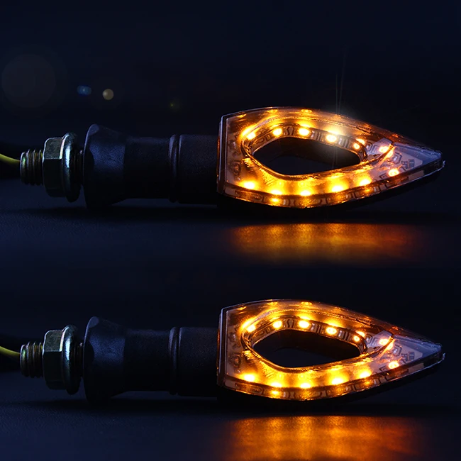 FORAUTO 2 шт. 12 LED мотоциклетный светильник с поворотным сигналом Настраиваемые