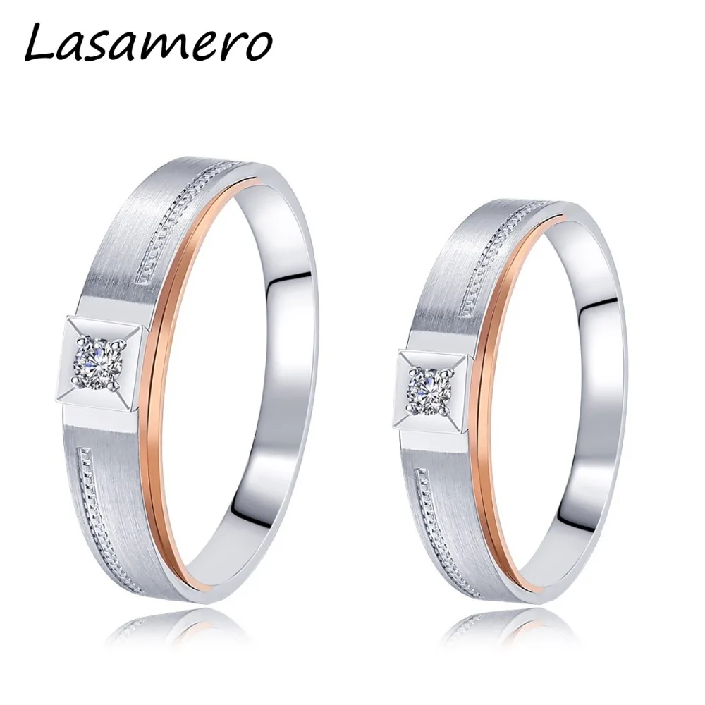 Кольцо для мужчин и женщин LASAMERO 0 054ct кольцо с натуральным бриллиантом кольца пар