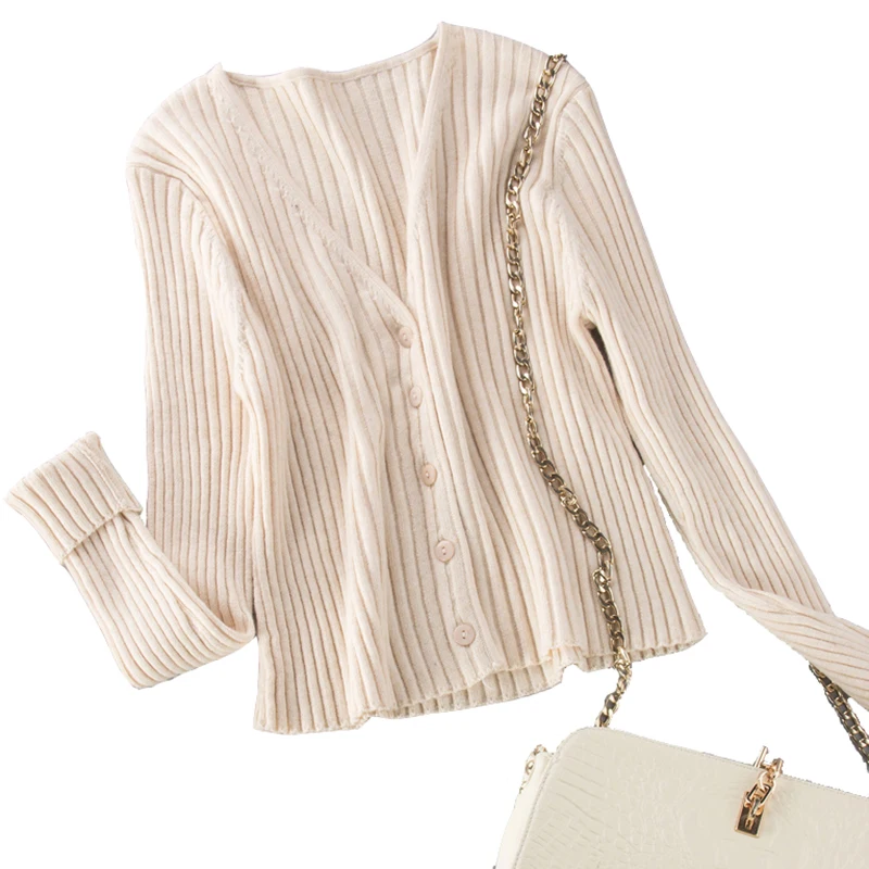 2017 Partysu Контраст Новая Осень Зима Женщины Кашемир Кардиган Верхняя Одежда С