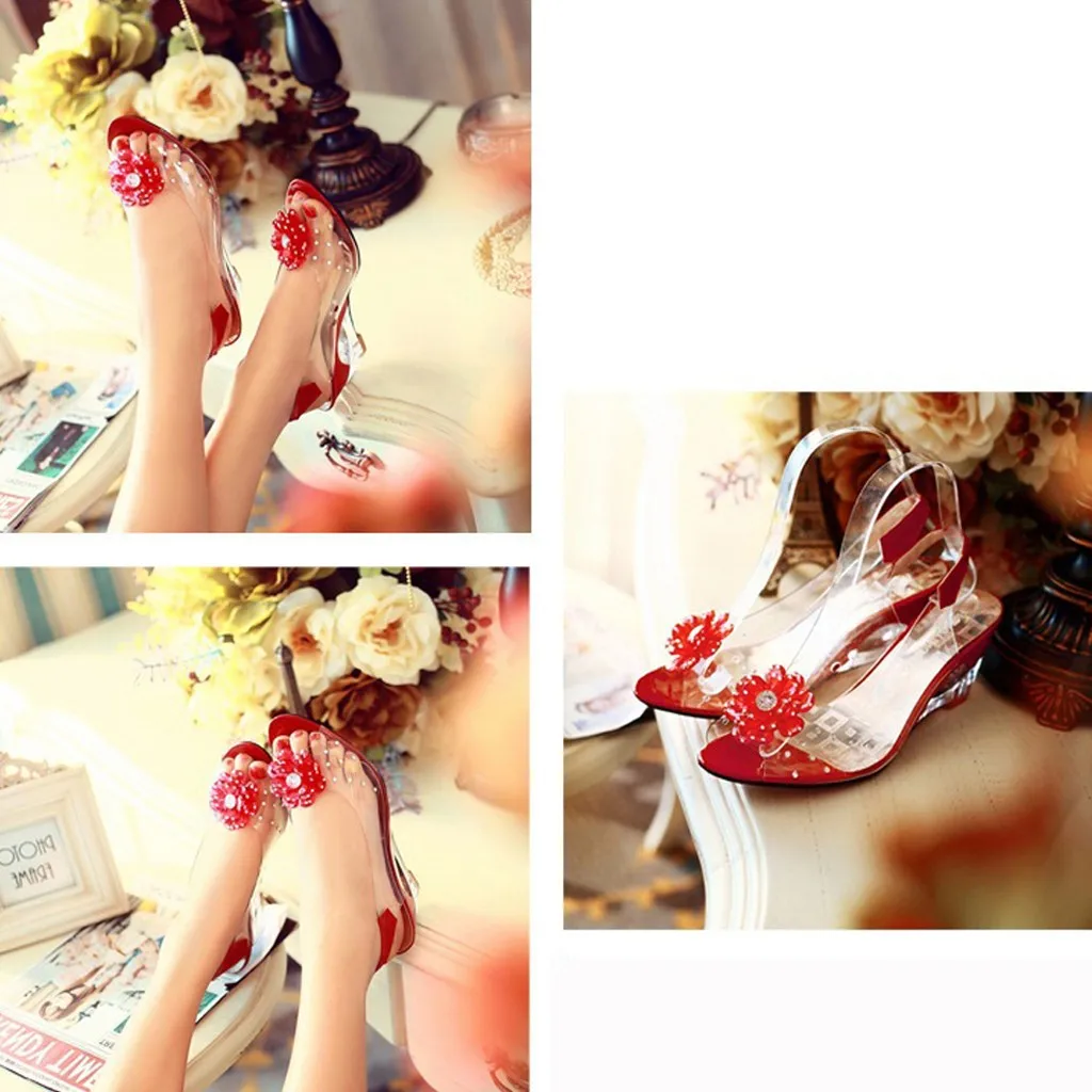 Новый магазин распродажа женская обувь милые модные римские сандалии на