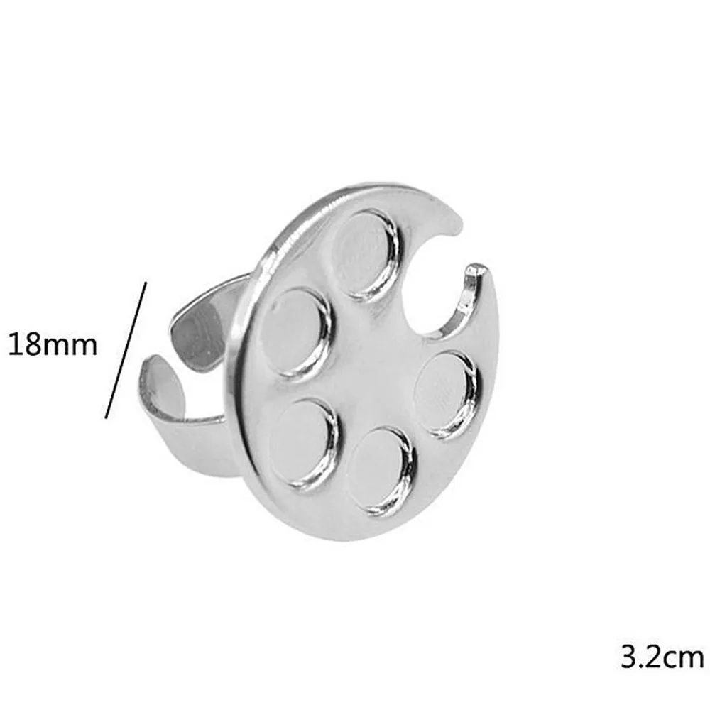 DIY Новая мода Дизайн ногтей Палитры кольцо свободной рукой Маникюр Инструмент f817