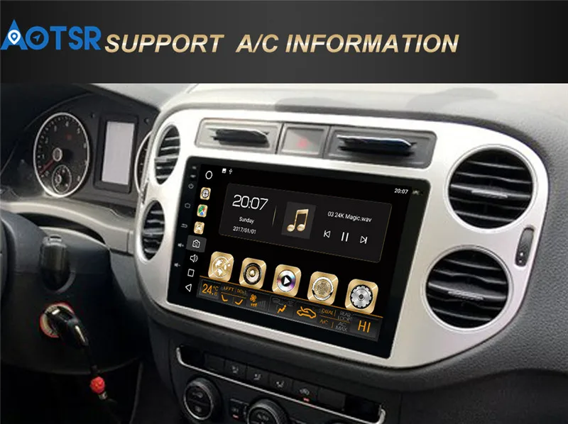 9 &quotAndroid 8 0 7 1 автомобильный GPS-радиоплеер для Volkswagen VW Tiguan 2010-2015 с восьмиядерным