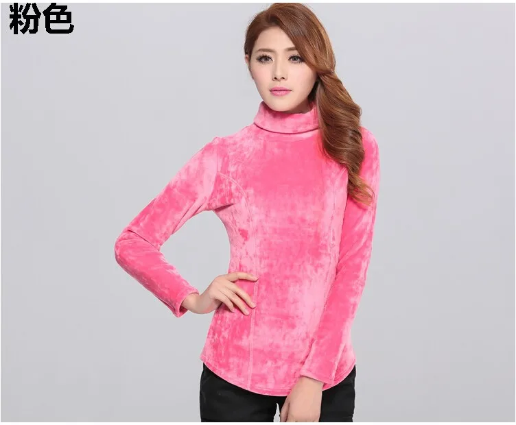 2017 Зима Новая мода женская зимняя футболка черепаха шеи длинный рукав большие