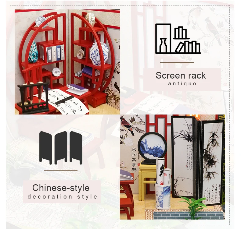 Cutebee кукольный дом мебель миниатюрный кукольный домик DIY миниатюрный дом комната коробка театр игрушки для детей наклейки DIY J010
