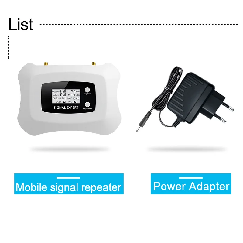 

4G LTE 1800 MHz Cellular Signal Repeater Band 3 LCD Display 70dB Gain 4G DCS 1800 Mobile Phone Signal Booster 4G LTE Amplifier