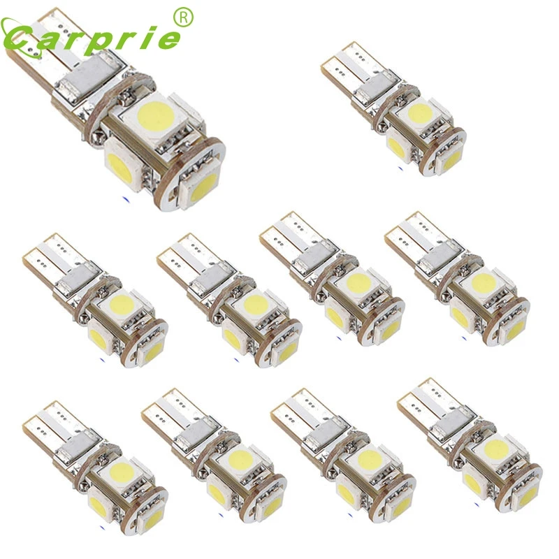 Новое поступление 10 X Canbus Error Free белая футболка 10 5-SMD 5050 W5W 194 16 светодиодные лампы для интерьера