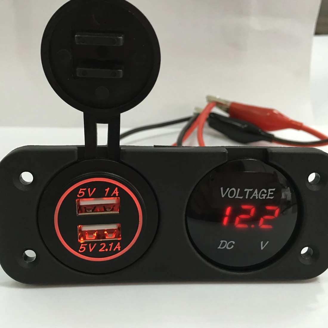 Новый Автомобиль Мотоцикл DC12V 24V светодиодный Панель цифровой Напряжение метр