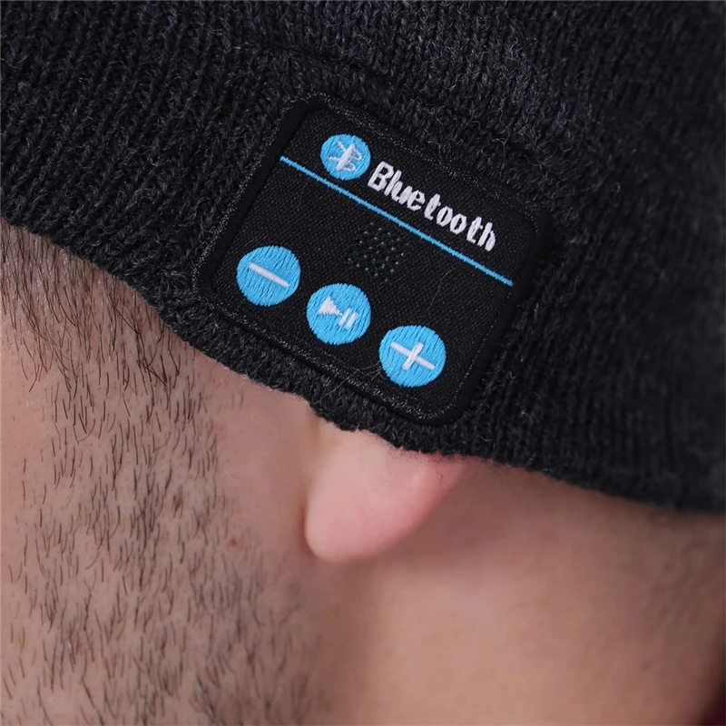 Модная шапка бини, шапка, беспроводная Bluetooth гарнитура, гарнитура, динамик, микрофон, зимняя, для спорта на открытом воздухе, стерео, музыка, шапка, 18Nov28