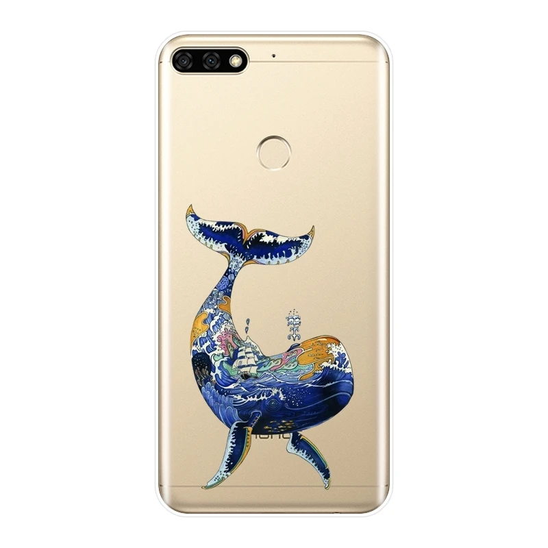 Задняя панель для Huawei Honor 7 7S 7X 7A 7C Pro 10 9 8 8X MAX мягкий силиконовый чехол телефона с
