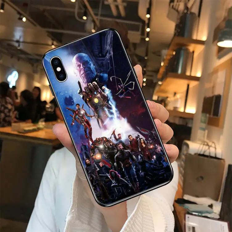TPU Marvel DC Comics железные человеческие Мстители Endgame Thanos Мягкий ТПУ чехол для iPhone X SE 5 5S 6 6 S Plus 7 8 Plus XR XS MAX - Цвет: TPU