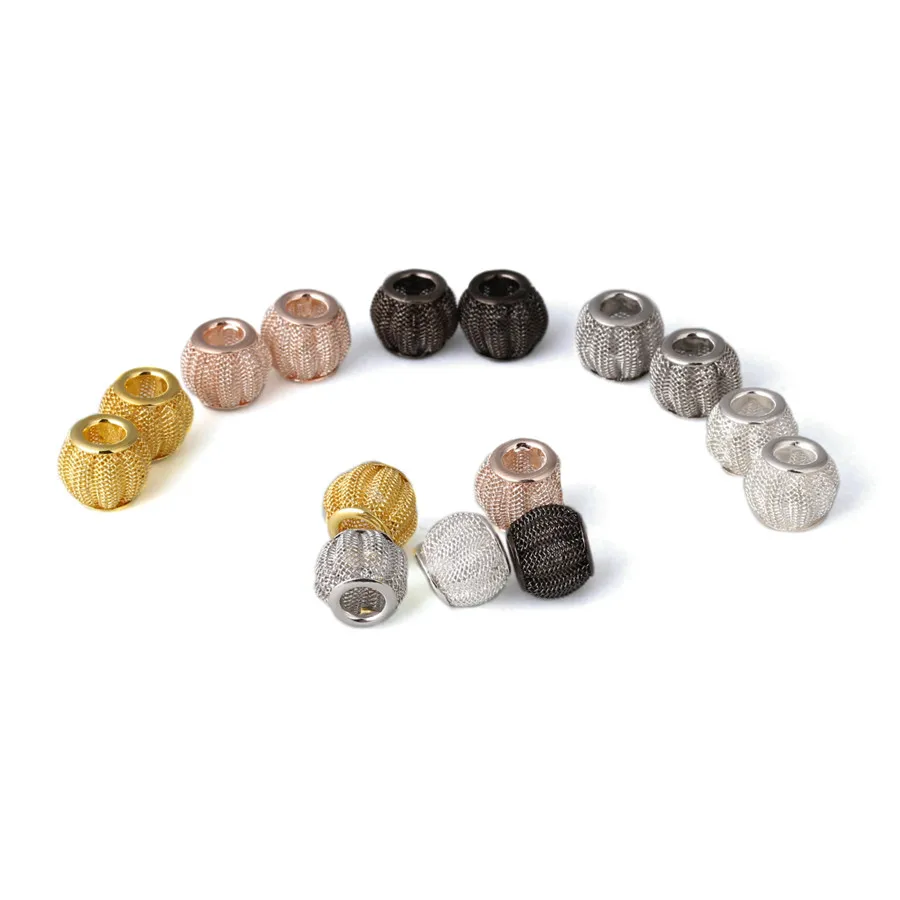 Ckysee 10Pcs/lot 14x22mm Round Spacer Beads With 5mm Hole Big Metal Iron Charms For Diy Jewelry Making Supplies | Украшения и