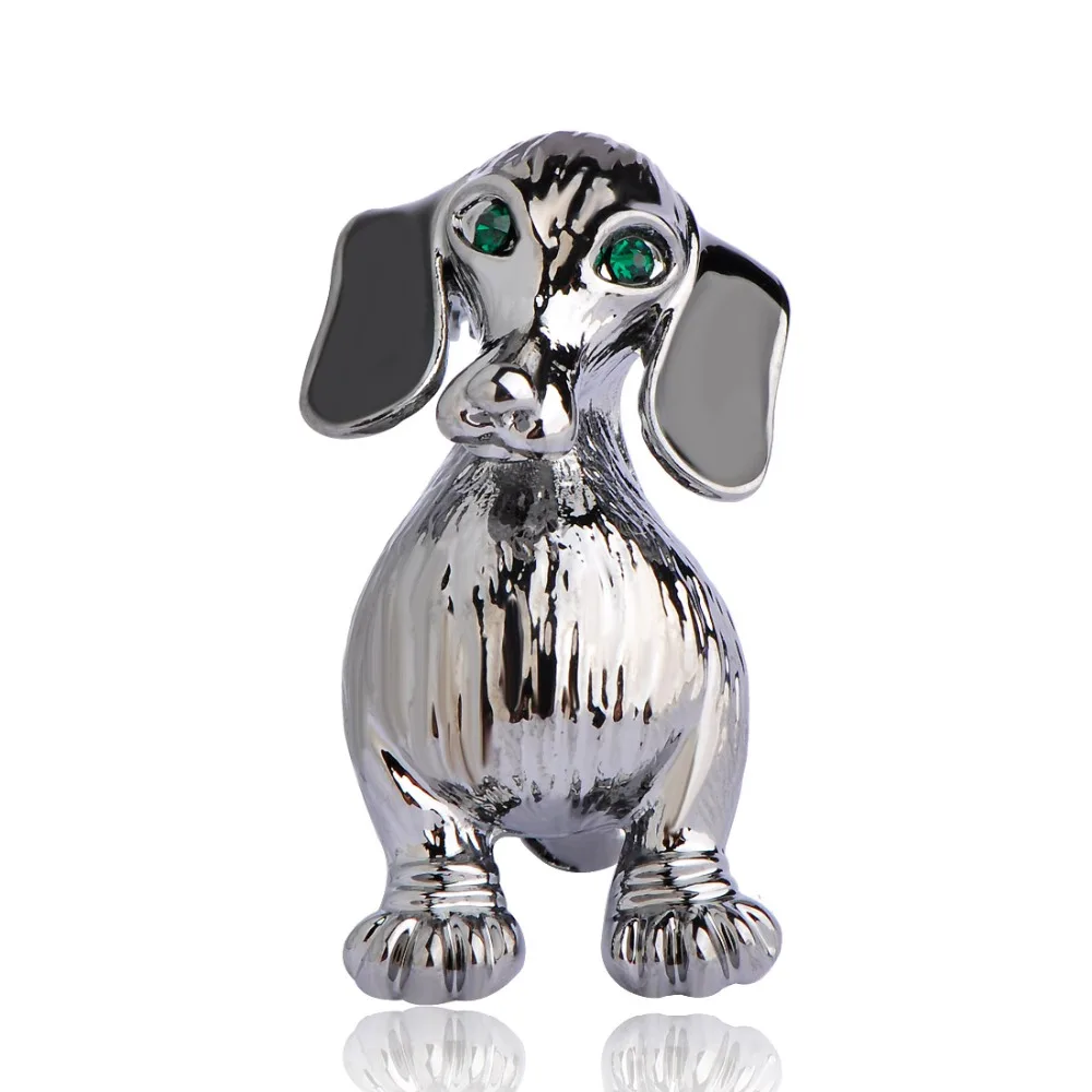 Funmor Милая брошь для девочек и мальчиков с собачкой черный пистолет цветные