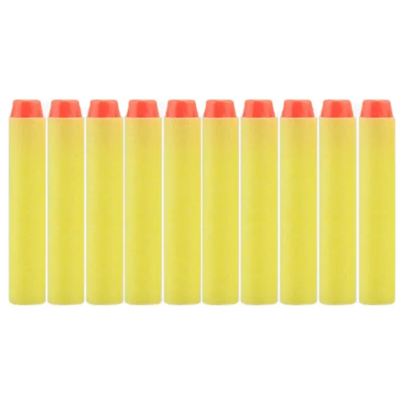 10pcs 10/50/100 шт для Nerf пулями, мягкими дырочку головы 7,2 см заправка игрушка дартс оружейные пули для Nerf серии бластеров детские игрушки для улицы - Цвет: 10pcs