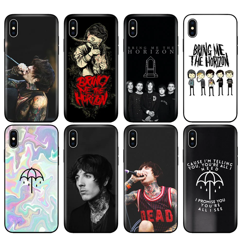 Черный чехол из ТПУ для iphone 5 5s SE 2020 6 6s 7 8 plus x 10 XR XS 11 pro MAX Bring Me the Horizon bmth|Бамперы| |