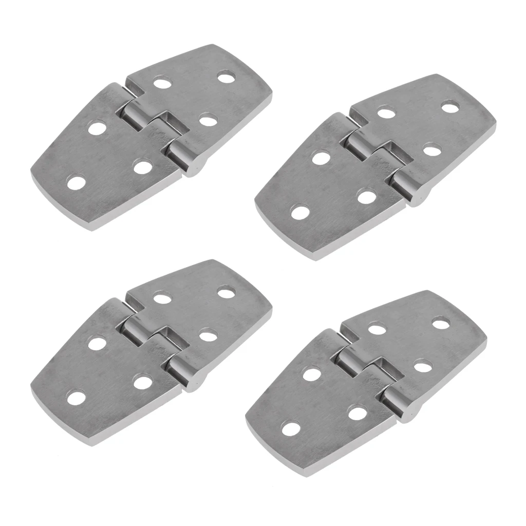 

4 Pieces Premium Silver 316 Stainless Steel Marine Boat Hatch Cover Cabin Strap Hinge Door Hinge