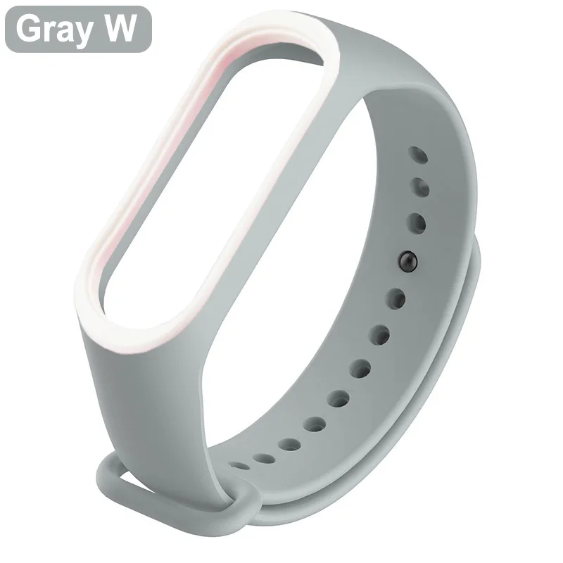 Gray White XShum mi band 4 браслет ремешок для силиконовой Xiaomi mi Band 3 mi band 4/3 ремешок на руку замена Смарт-Аксессуары - Цвет: Gray White