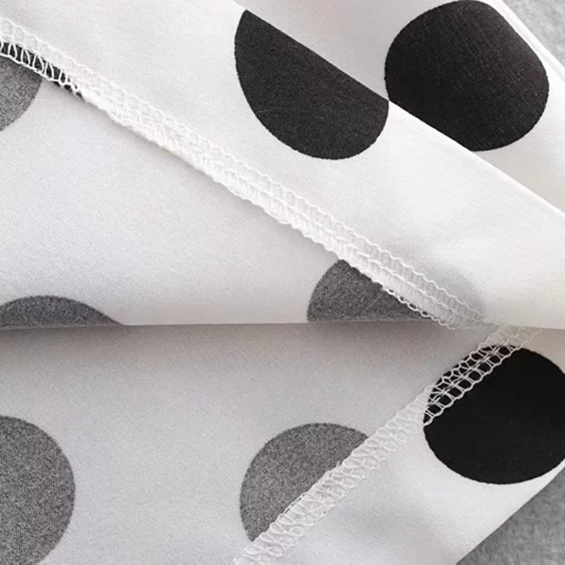 Для женщин Мода Dot печати белые брюки 2019 Новинка весны Za женщин-s Длинные