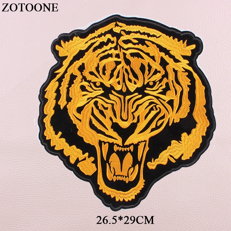 ZOTOONE термоклейкие нашивки с изображением большого Тигра для одежды куртки