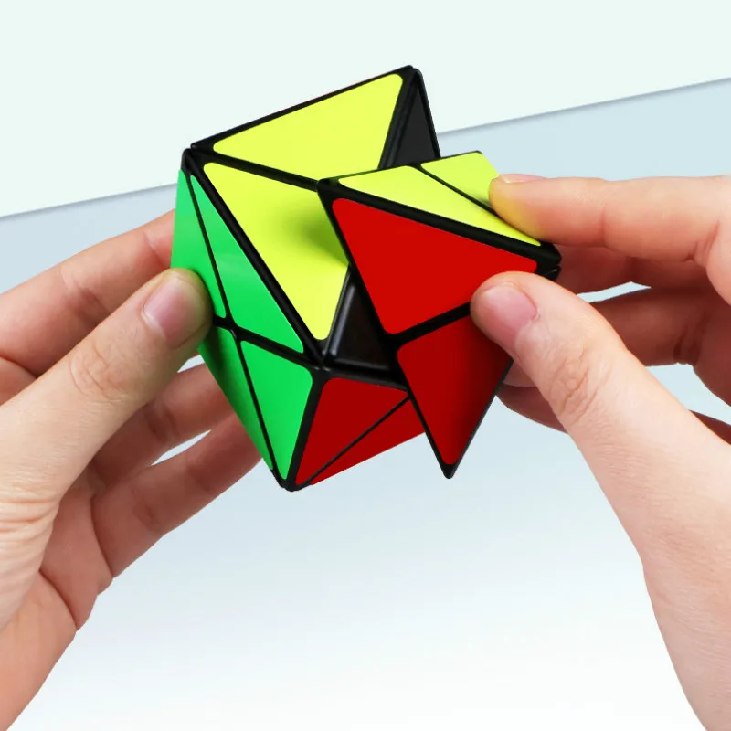 X Форма Магический кубик чёрный/Stickerless 3x3x3 первые твист куб головоломка стикер