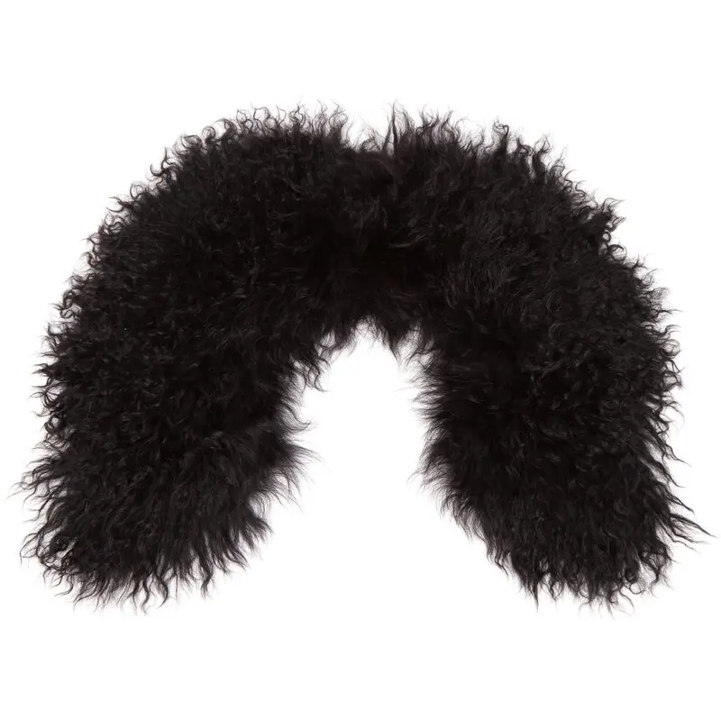 Стильный шарф из натурального меха для родителей и детей кольцо овечьей шкуры