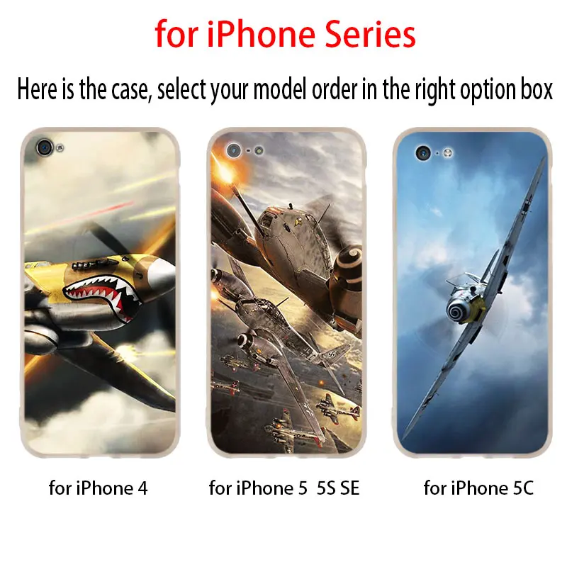 Пропеллер истребитель мягкий чехол для iPhone 12 11 Pro X XS Max XR 8 7 6 Plus 5s SE 2020 S 1 мини Чехол |