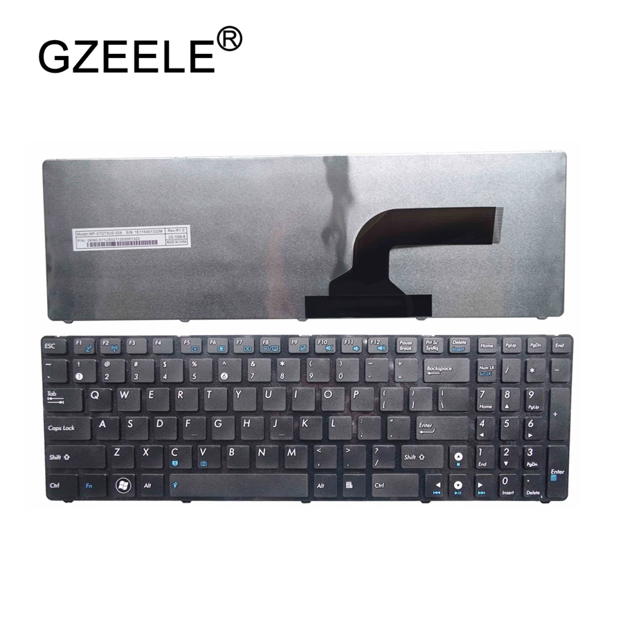 GZEELE нами для ASUS G72 X53 X54H k53 A53 A52J K52N G51V G53 N53T X55VD N73S N73J P53S X75V B53J UL50 английская Клавиатура ноутбука