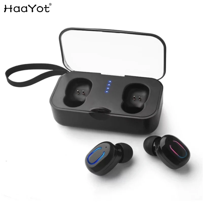 HAAYOT Bluetooth наушники 5 0 TWS мини беспроводные стерео гарнитура с зарядным боксом