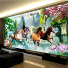 Рукоделие, вышивка крестиком своими руками, наборы полной вышивки, большой размер бегущая лошадь Печать узор вышивка крестиком подарок стена домашний декор