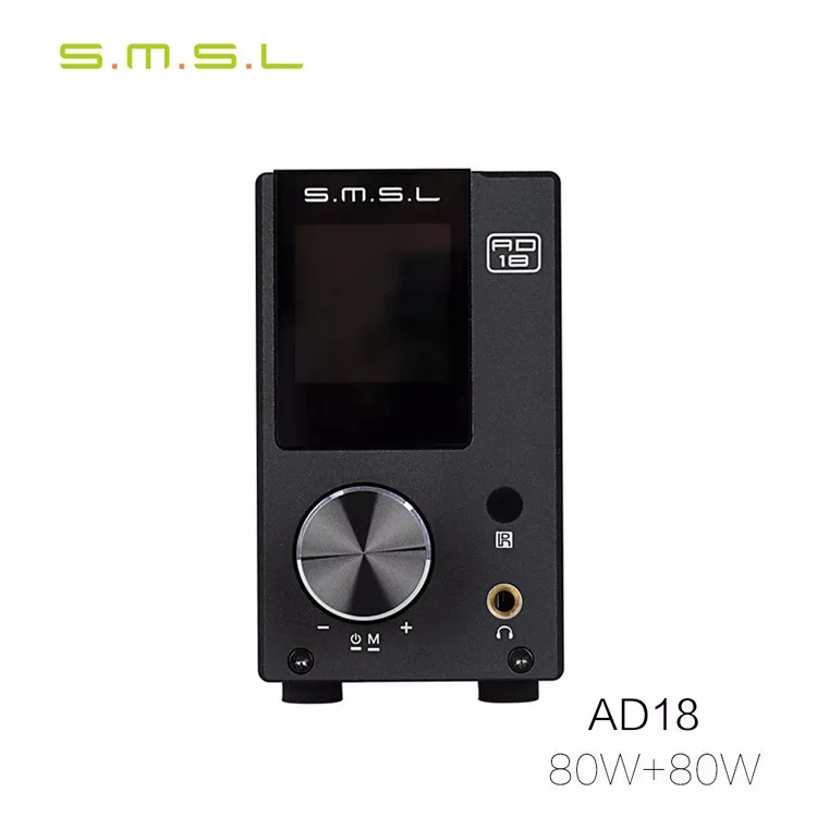 SMSL AD18 Hi-Fi аудио стерео усилитель Bluetooth 4,2 полный цифровой усилитель мощности поддержка Apt-X USB DSP 2,1 для динамика