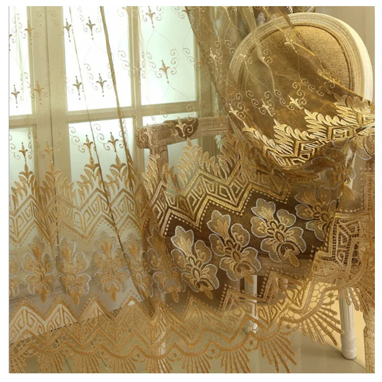 Oushixuenier Splice Water-soluble Embroidery Half-shade Curtains for Living Dining Room Bedroom. | Дом и сад