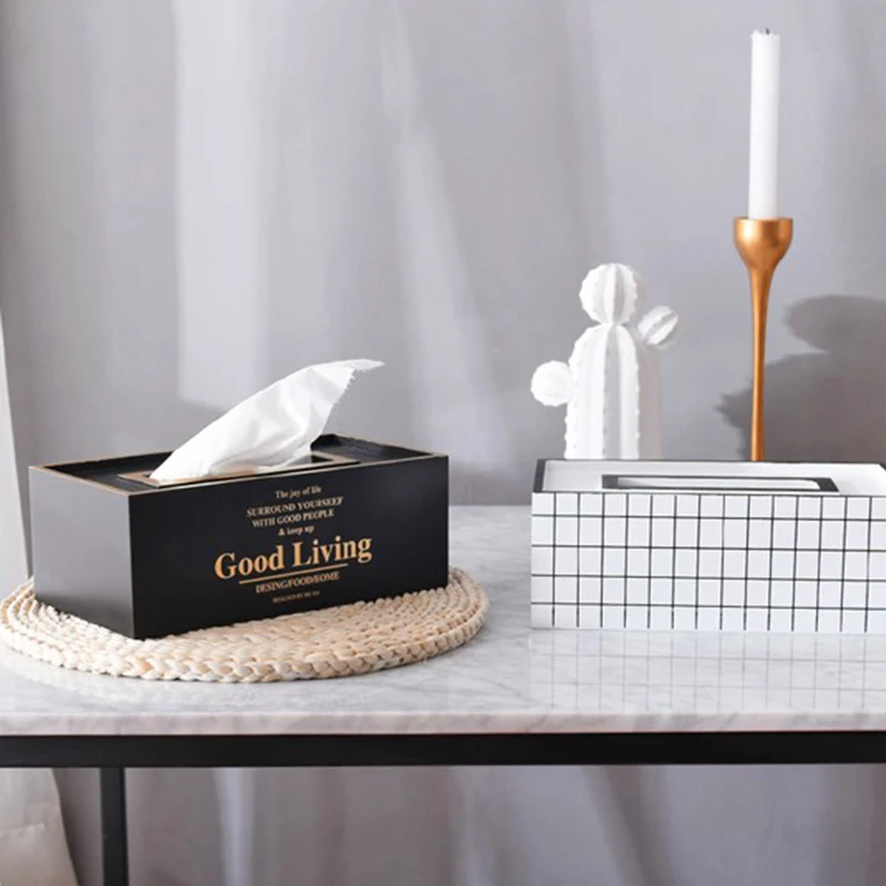 Скандинавская креативная деревянная коробка для салфеток домашний декор