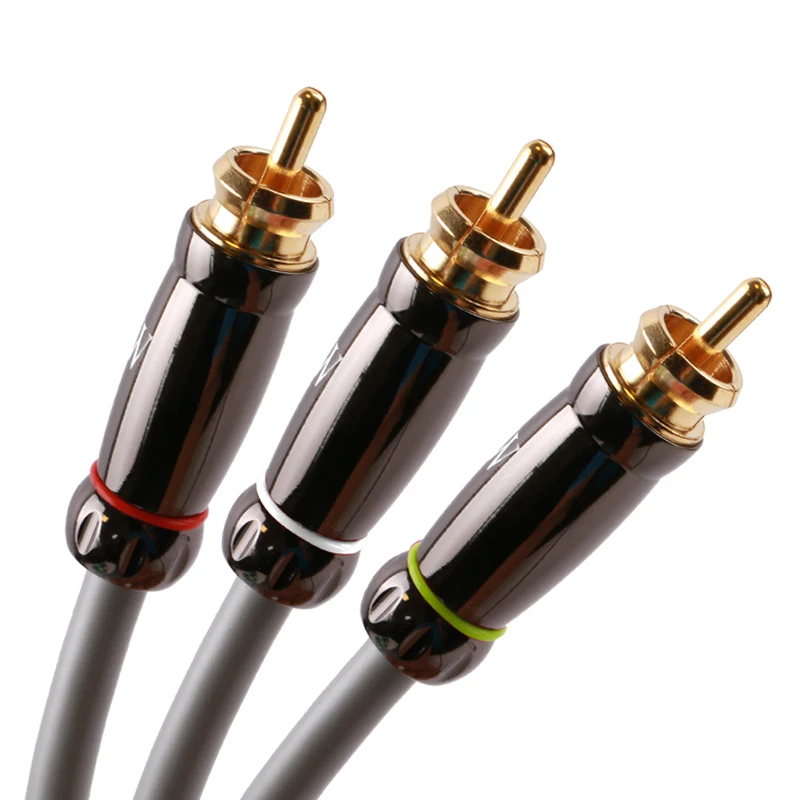 SKW бескислородной меди Кабель сабвуферный nthusiast усилитель 3RCA к аудио и видео