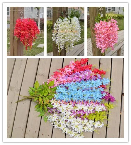 

10PCS 7Colors Artificial Wisteria Silk Hanging Flower For DIY Home Party Wedding Garden Floral Festival Decorative Valentine Day