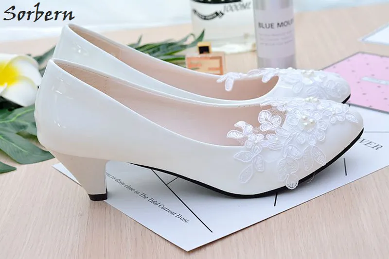4.5cm Heel Sorbern/Обувь для вечеринок; женская обувь с острым носком; модельные туфли на низком каблуке; сезон весна-осень; свадебные туфли на квадратном каблуке для невесты; 4,5 см/8 см - Цвет: 4.5cm Heel
