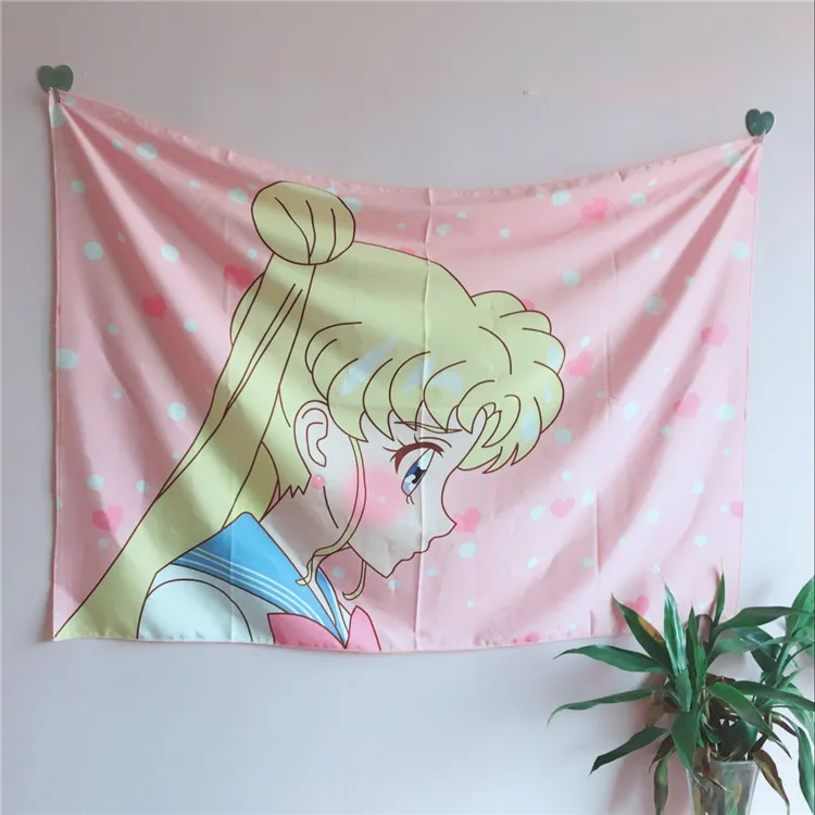 Хэллоуин милый где Sailor Moon Young Girl фон для фотосъемки с сердцем розовый украшение