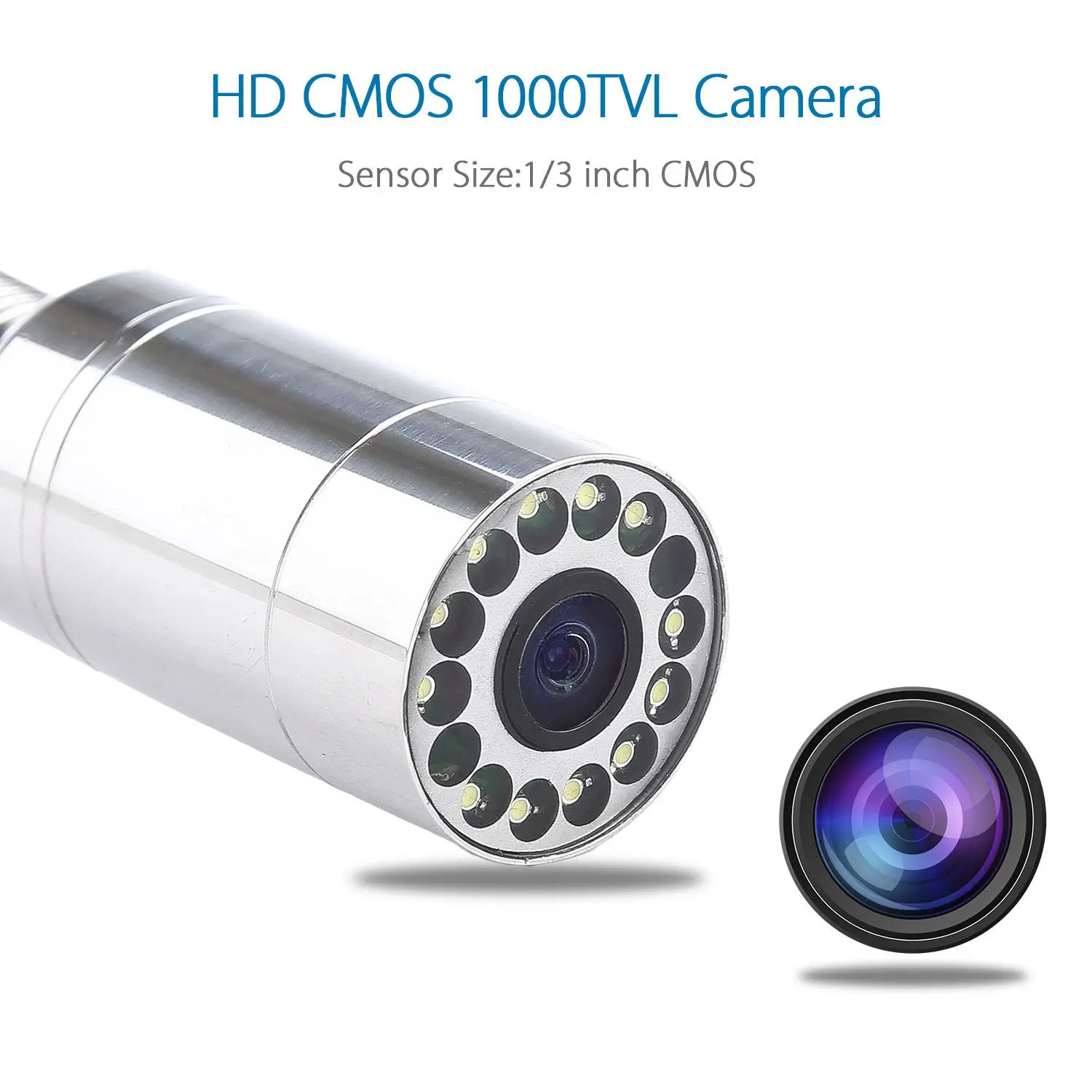Eyoyo 50 м 7 &quotЖК дисплей DVR HD 1000tvl стенки трубы инспекции Камера эндоскопа Змея