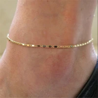 simple woman anklets casualsporty gold silver color chain women ankle bracelet jewelry