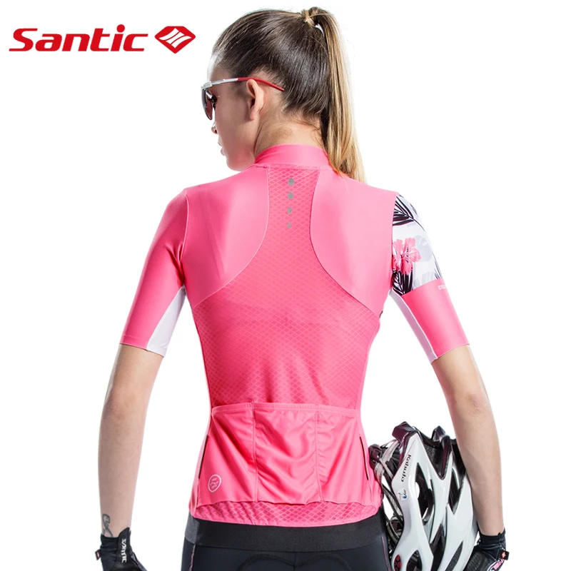 Santic женский короткий Джерси для велоспорта Pro Fit Женский дорожный MTB велосипед с