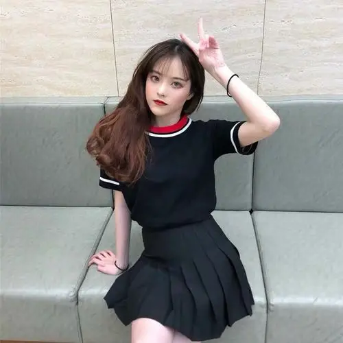 Женский плиссированный Костюм двойка комплект из двух предметов в