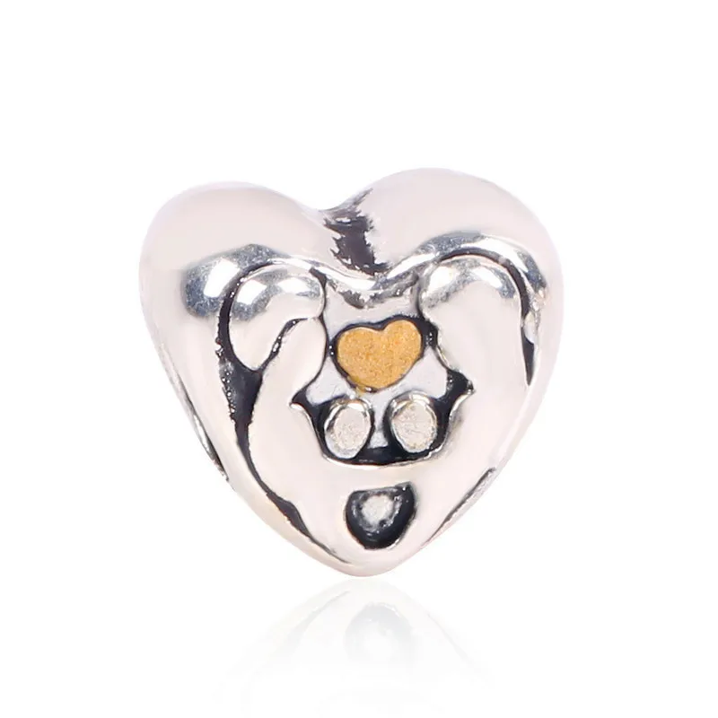 Dodocharms бисер Подходит Pandora прекрасный подарок для девочки Микки серебряный цвет четырехлистный клевер кулон подарок мишка