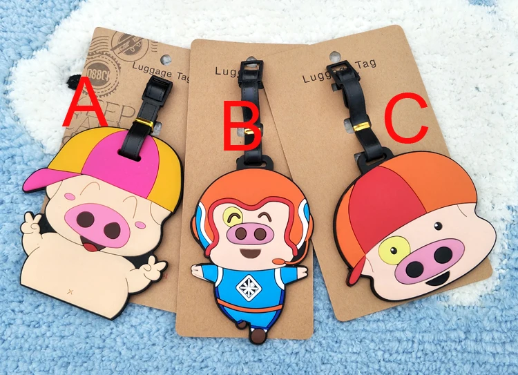 McDull аниме Багажная Бирка ПВХ кулоны портативная дорожная этикетка Чемодан Адрес