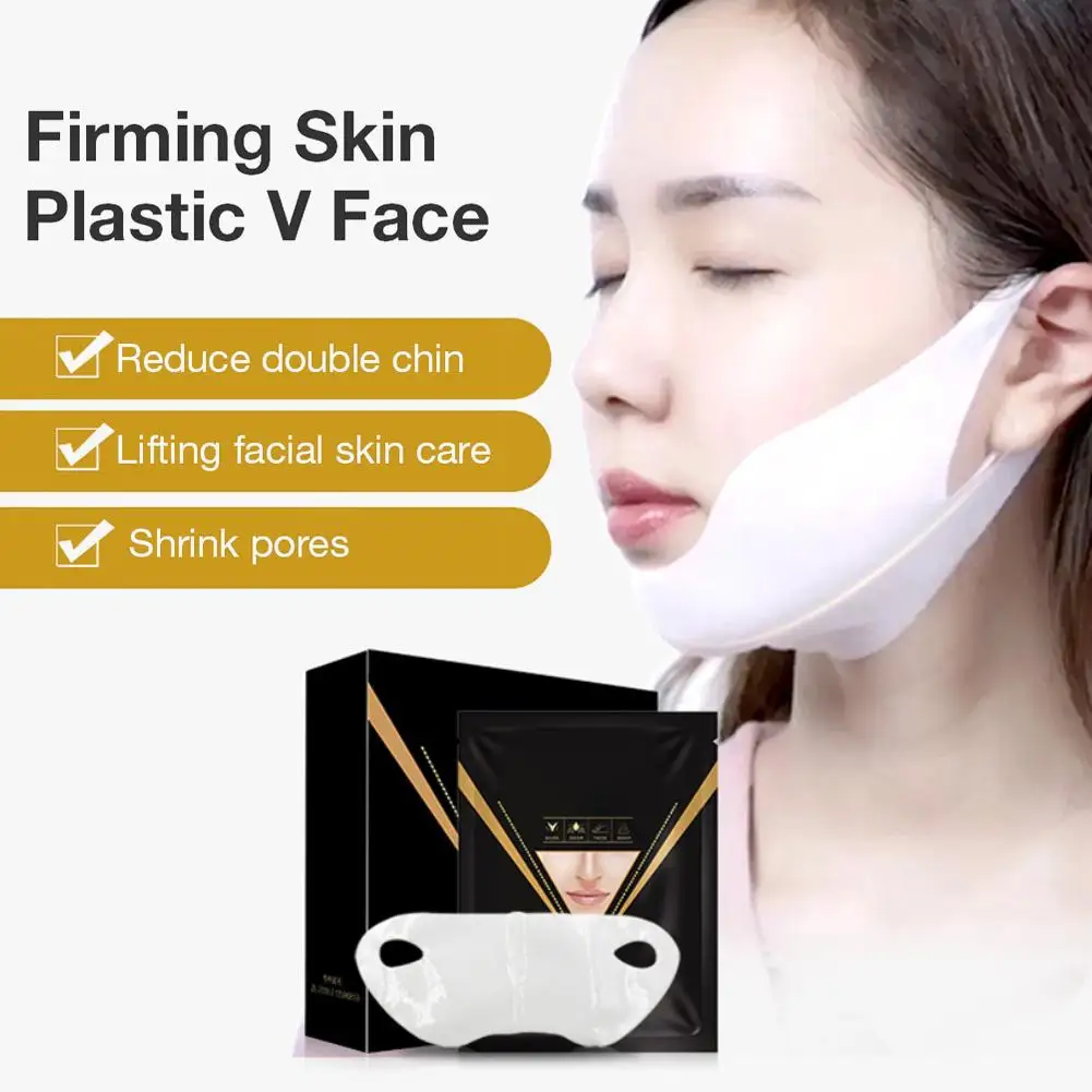 5PCS Original Protein V Line Mask Neck Face Lifting Mask Chin Up Patch Double Chin Reducer Moisturizing Shape Face Tape New