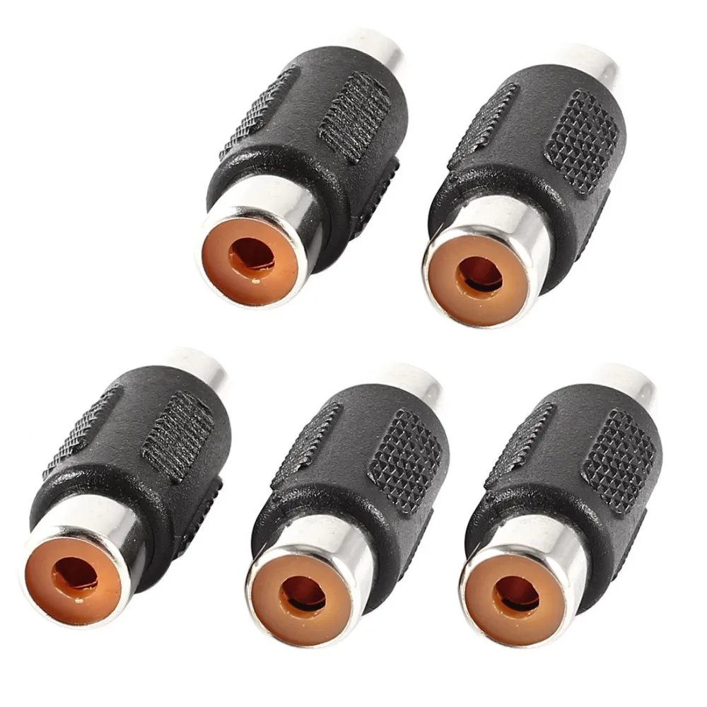 Переходник RCA 5 шт. переходник гнездо-гнездо высококачественный соединитель