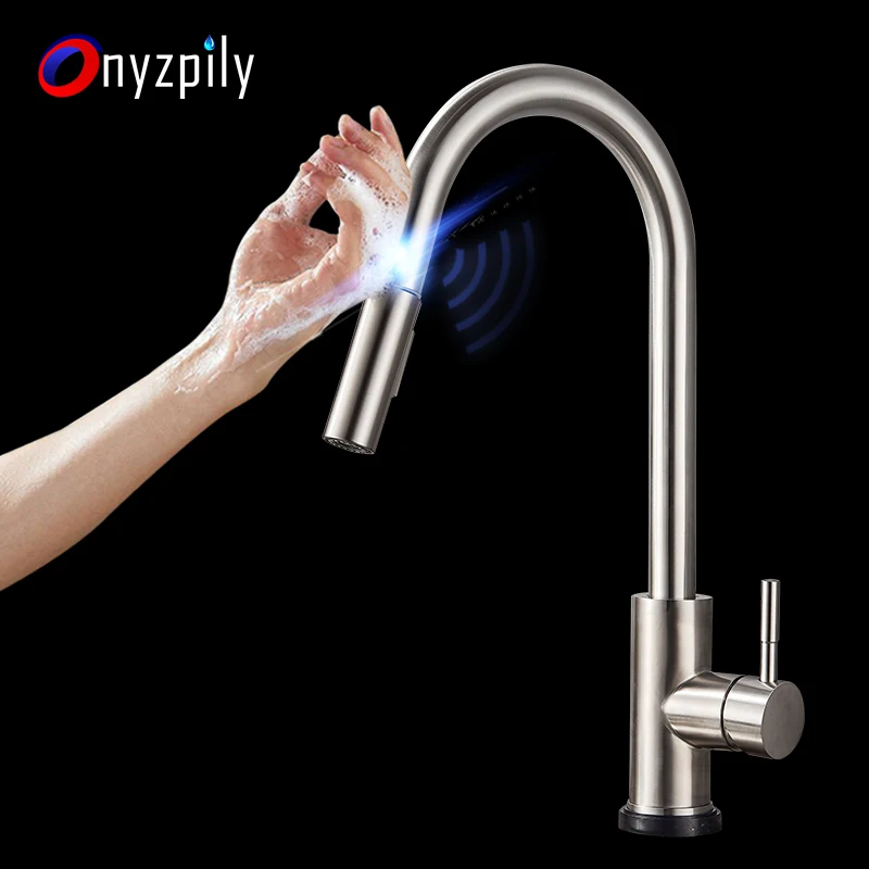 Onyzpily чувствительный сенсорный контроль кран сенсор кухонный смеситель из